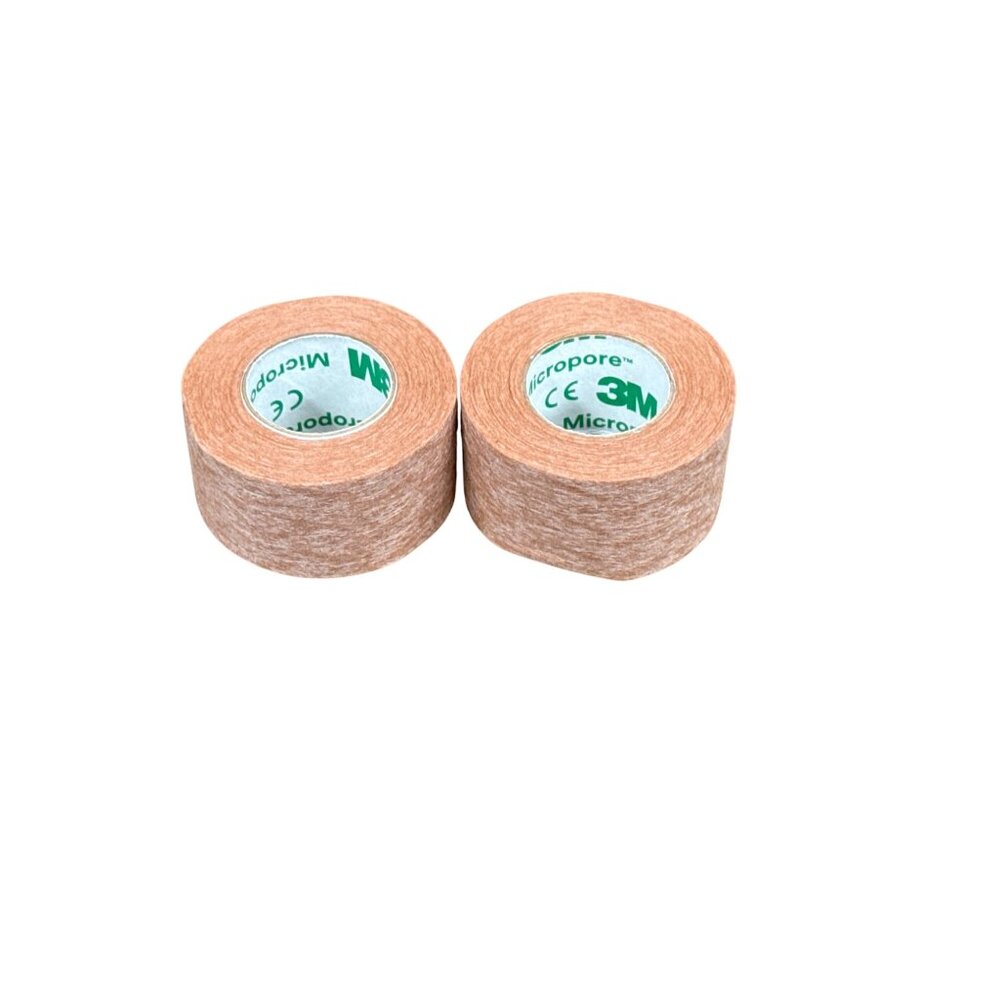 3M Medical Tape Micropore Easy Tear Paper 1 Inch X 10 Yard Tan - 2 Rolls